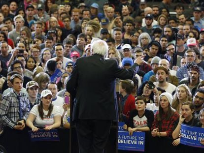 Bernie Sanders, en un mitin en Salt Lake City (Utah) como precandidato demócrata en las elecciones de 2016. 