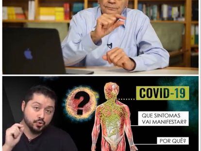 El médico Varella y el microbiólogo Iamarino, 'youtubers' brasileños.