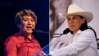 Las candidatas a la gubernatura del Estado de México, Delfina Gómez (Morena) y Alejandra del Moral (PRI-PAN-PRD).