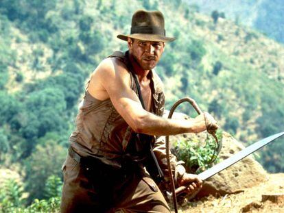 El presidente de Francia se las ve con Indiana Jones