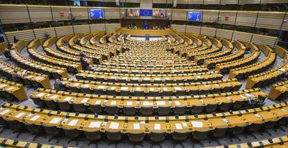 Vista general del Parlamento Europeo en Bruselas, este jueves.