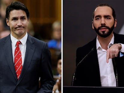 Justin Trudeau y Nayib Bukele.