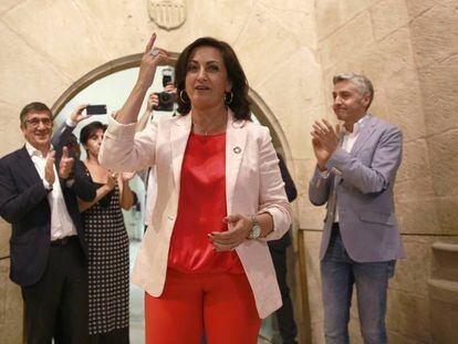 Concha Andreu (PSOE) tras el pleno del Parlamento de La Rioja el pasado jueves.