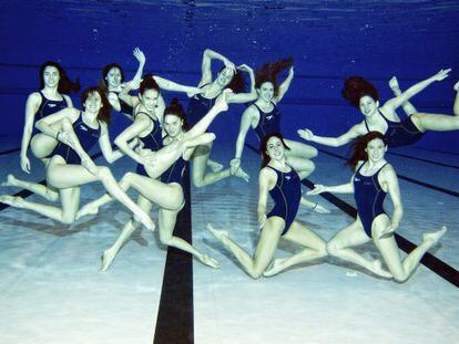 El equipo olímpico español de natación sincronizada