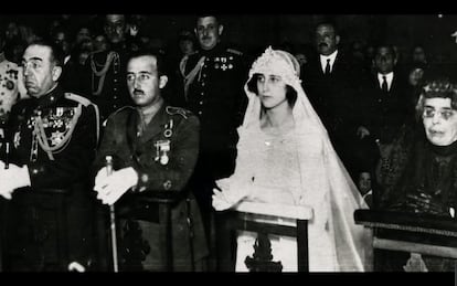 Boda de Francisco Franco y Carmen Polo en 22 de octubre de 1923. Fotograma de la película 'La dura verdad sobre la dictadura de Franco'.