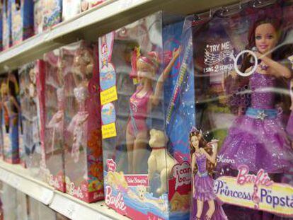Mu&ntilde;ecas Barbie en una tienda de juguetes de Estados Unidos.