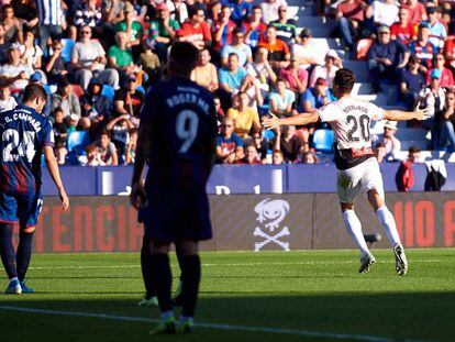 Bernardo celebra su gol contra el Levante.