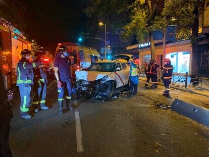 Atropellamiento mortal de un taxista en la calle Bravo Murillo de Madrid.