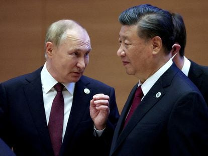El presidente ruso, Vladímir Putin, y su homólogo chino, Xi Jinping, en septiembre en Samarcanda.
