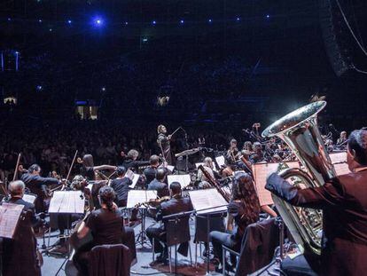La Film Symphony Orchestra, en la plaza de toros de Las Ventas durante la gira de 2014.