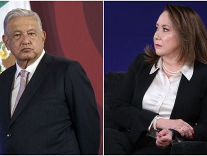 Andrés Manuel López Obrador y la ministra Yazmín Esquivel.