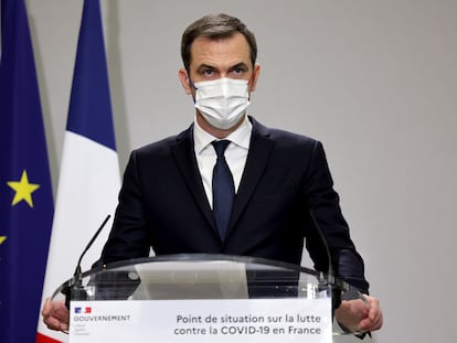 El ministro francés de Sanidad, Olivier Véran, este jueves.