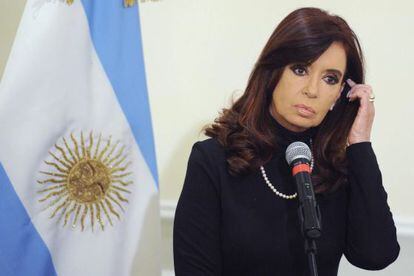 La presidenta argentina en una rueda de prensa.