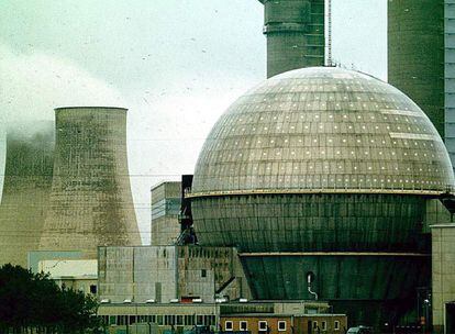 Planta de reciclaje nuclear de Sellafield, en Reino Unido, en 1995.