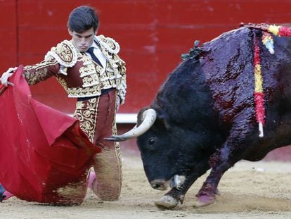  El diestro Jos&eacute; Garrido, durante la corrida. 