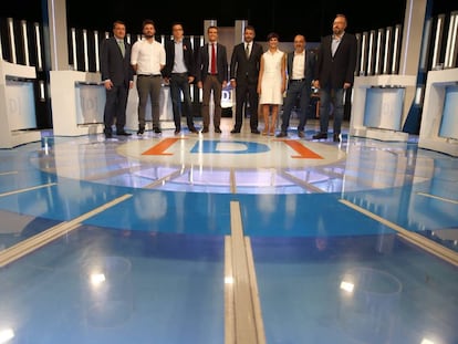 Imagen del debate a 7 celebrado el lunes en RTVE.