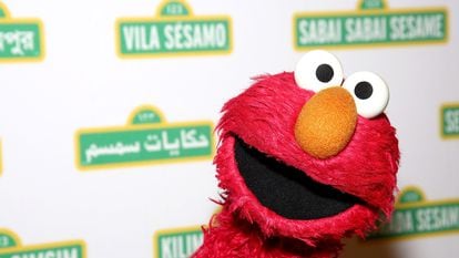 Elmo fotografiado en la Gala Benéfica de Barrio Sésamo, el 27 de mayo de 2023, en Nueva York.