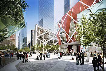 Imagen informática del proyecto de Daniel Libeskind para la Zona Cero en Nueva York.