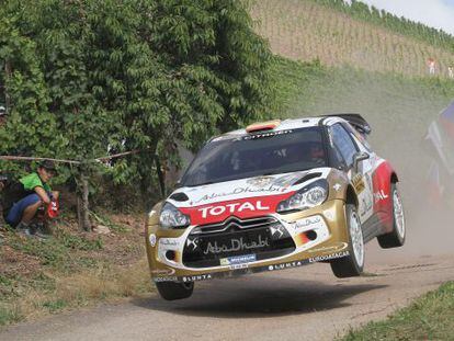 Dani Sordo, en un tramo del rally.