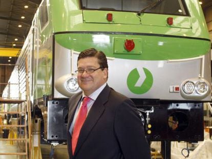 &Iacute;&ntilde;igo Parra, presidente de la divisi&oacute;n de locomotoras de Vossloh, en la factor&iacute;a de Albuixech (Valencia).