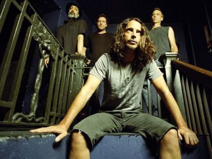 Chris Cornell, en primer t&eacute;rmino, con Soundgarden