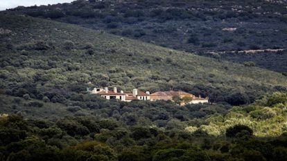 Vista del cortijo sancionado por Parques Nacionales en Cabañeros.