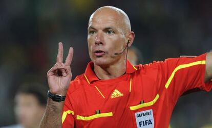 Howard Webb, en un partido del Mundial de Sudáfrica.