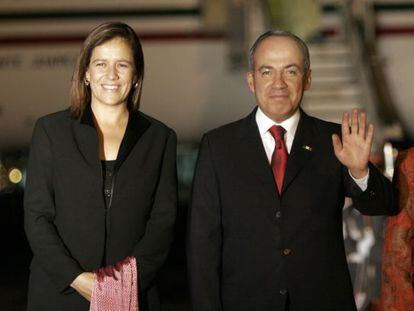 Felipe Calderón y su esposa, Margarita Zavala, en 2008.
