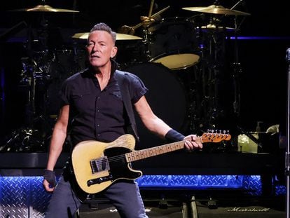 Bruce Springsteen cantando en el Barclays Center (Nueva York), el pasado 3 de abril.