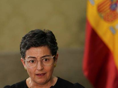 La ministra de Exteriores de España, Arancha González Laya, el día 14. reuters