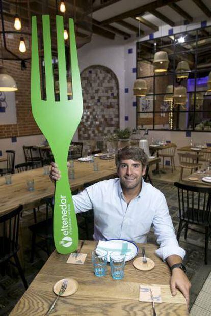 Marcos Alves, uno de los fundadores de El Tenedor, en el restaurante Atl&aacute;ntico.&nbsp;