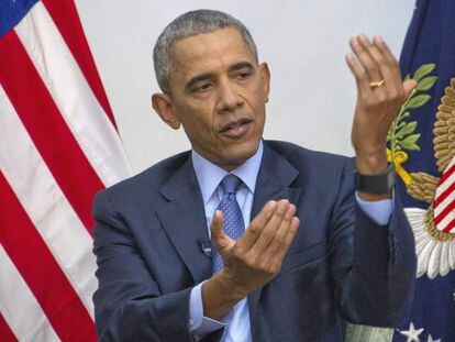 Barack Obama durante una entrevista en la Casa Blanca, Washington.