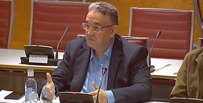 Lluís Miquel Campos, exresponsable electoral de Compromís, en el Senado.