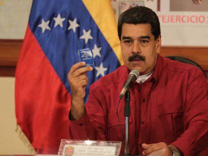 Nicol&aacute;s Maduro, este jueves en Caracas.