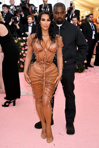 Kanye West no aprobó que Kim Kardashian llevara este vestido a la gala Met 2019.