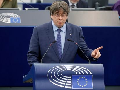 Carles Puigdemont, en el Parlamento Europeo el pasado 13 de diciembre.
