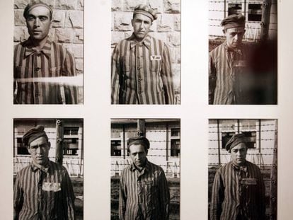 Fotos de republicanos españoles prisioneros en el campo de Mauthausen.