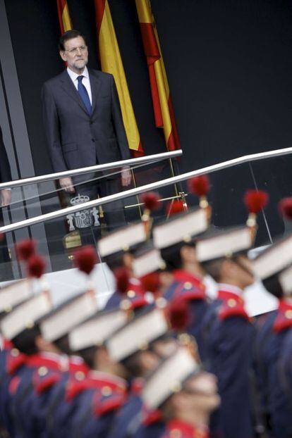 El presidente Rajoy debutaba en el desfile de la Fiesta Nacional.