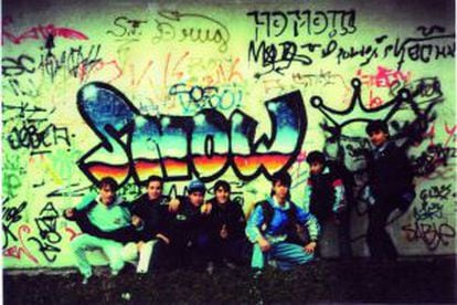 Grafiteros posando en 1989.