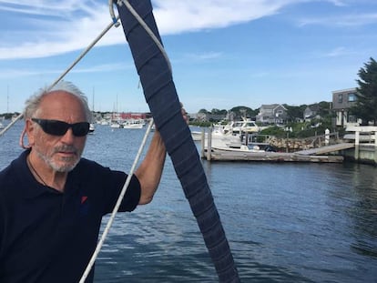 Vittorio Fabris, a mediados de junio, en Falmouth, frente a Nantucket. 