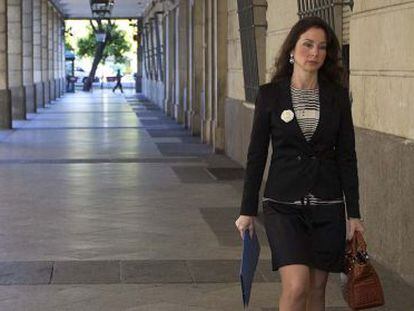 La juez Alaya, a su llegada a los juzgados.