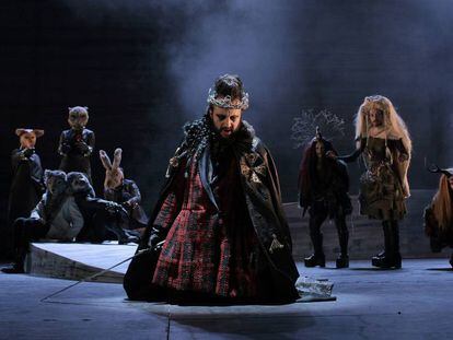 Una escena del espectáculo 'Macbeth', producción del Teatro Colón y La Compañía Estable, de Colombia, bajo la dirección de Pedro Salazar.