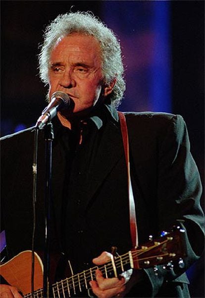 Johnny Cash, en un concierto en 1995, en Cleveland ( Ohio).