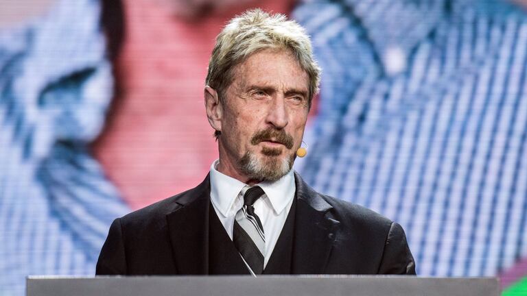 John McAfee, creador del antivirus del mismo nombre, en una conferencia en Pekín (China) en agosto de 2016.