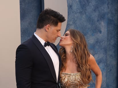 Sofía Vergara y Joe Manganiello en la fiesta de Vanity Fair posterior a los Oscar, el 12 de marzo de 2023 en Beverly Hills.