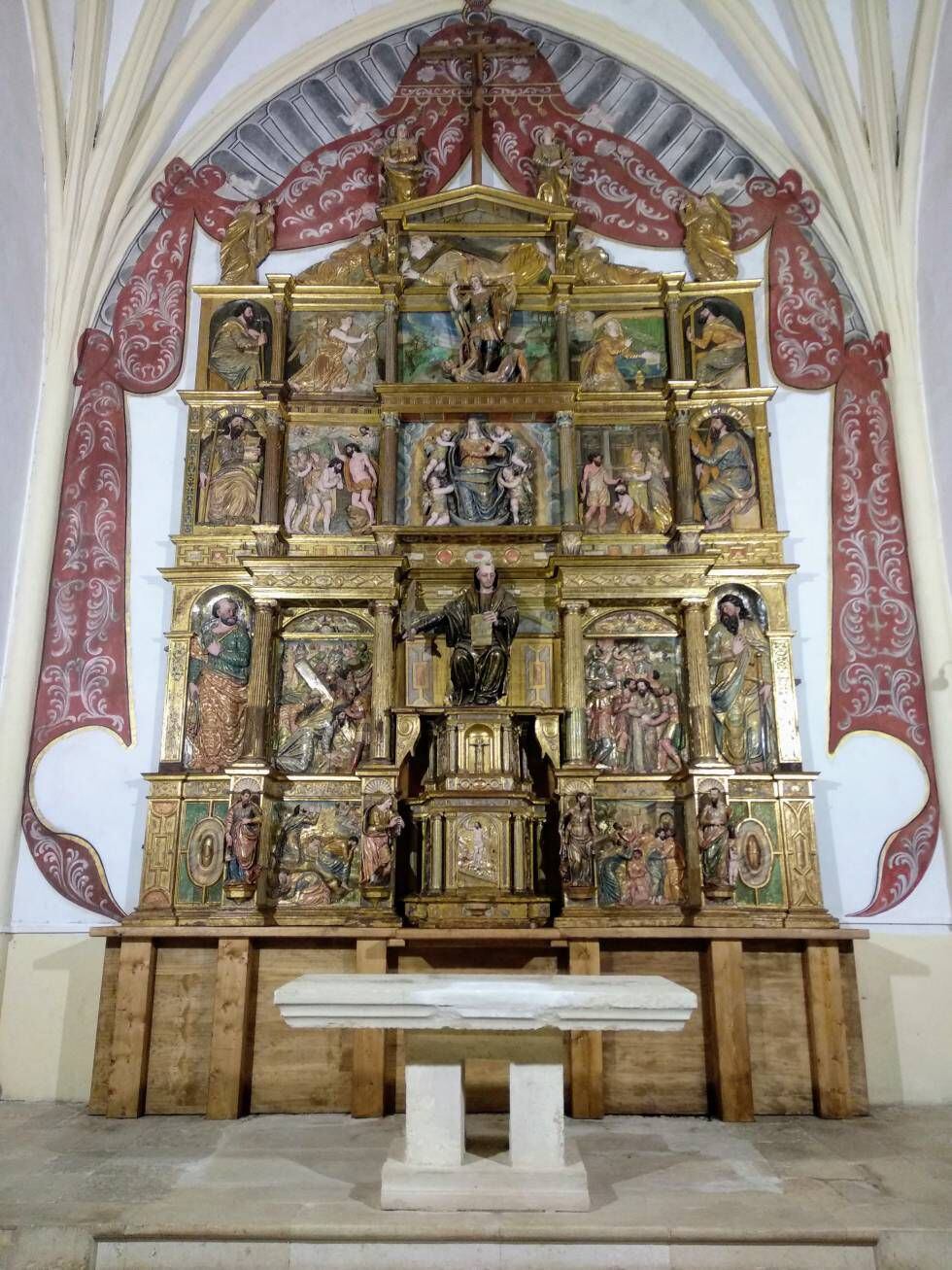 Retablo de Quintanilla de Riofresno (Burgos) restaurado. 