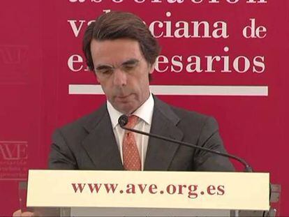 Aznar: "Impuestos altos, déficit y deuda son lo contrario del círculo virtuoso para la economía"