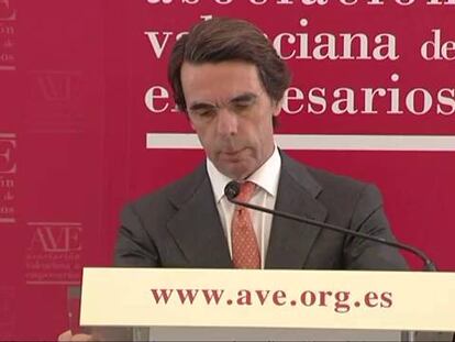 Aznar: "Impuestos altos, déficit y deuda son lo contrario del círculo virtuoso para la economía"