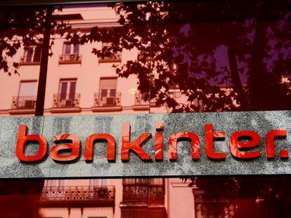 FILE PHOTO: Bankinter bank's is seen in Madrid, Spain, October 26, 2021. REUTERS/Juan Medina/File Photo