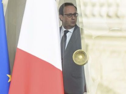 François Hollande, després del Consell de Ministres.